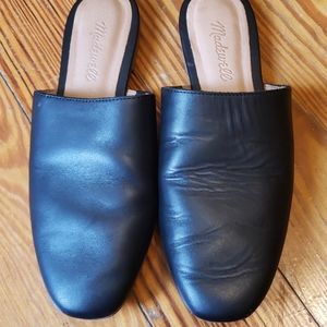 Madewell Leather Slippers Black Size 8